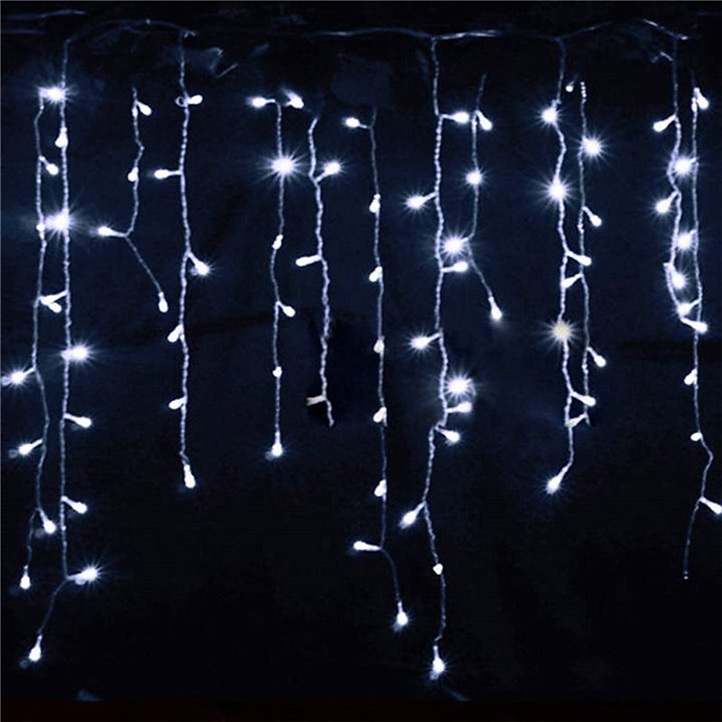 LED Curtain Lights Solar 3x0.5m 4mx0.6m 5x0.8 24V Low Voltage Remote Control Solar Power Plug-in Dual Purpose String Light Thanksgiving Christmas Outdoor Party Garden Decoration Fairy Lights Gypsophila 1 set3