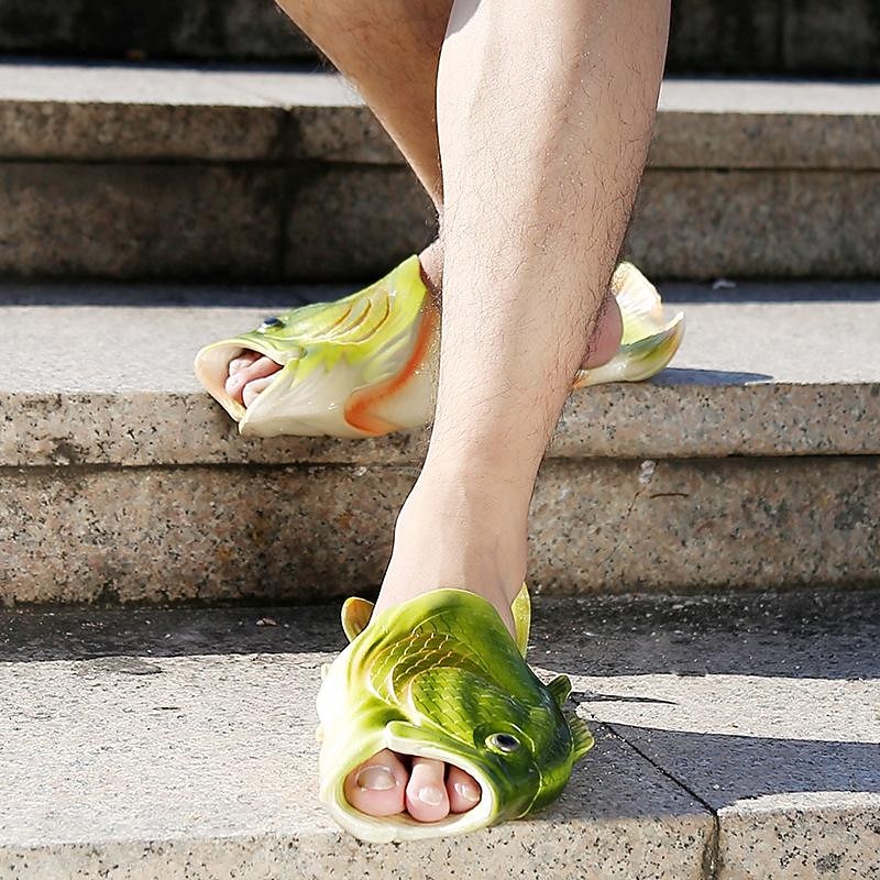 Men's Fish Shaped Slippers - Funny 3D Fish Flip Flops for Men and Women, Novelty Summer Beach Sandals, Indoor/Outdoor Casual Wear4
