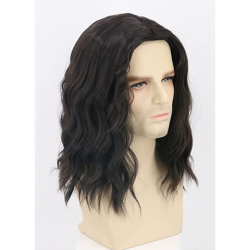 Men Wigs Black Short Curly Hair Funny Wigs for Man Party Wig Synthetic Wigs Halloween Wigs2