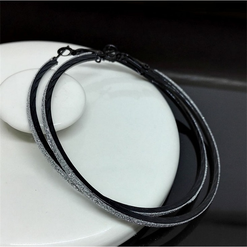 Women's Earrings Chic & Modern Party Pure Color Earring / Wedding / Gold / Black / Silver / Fall3