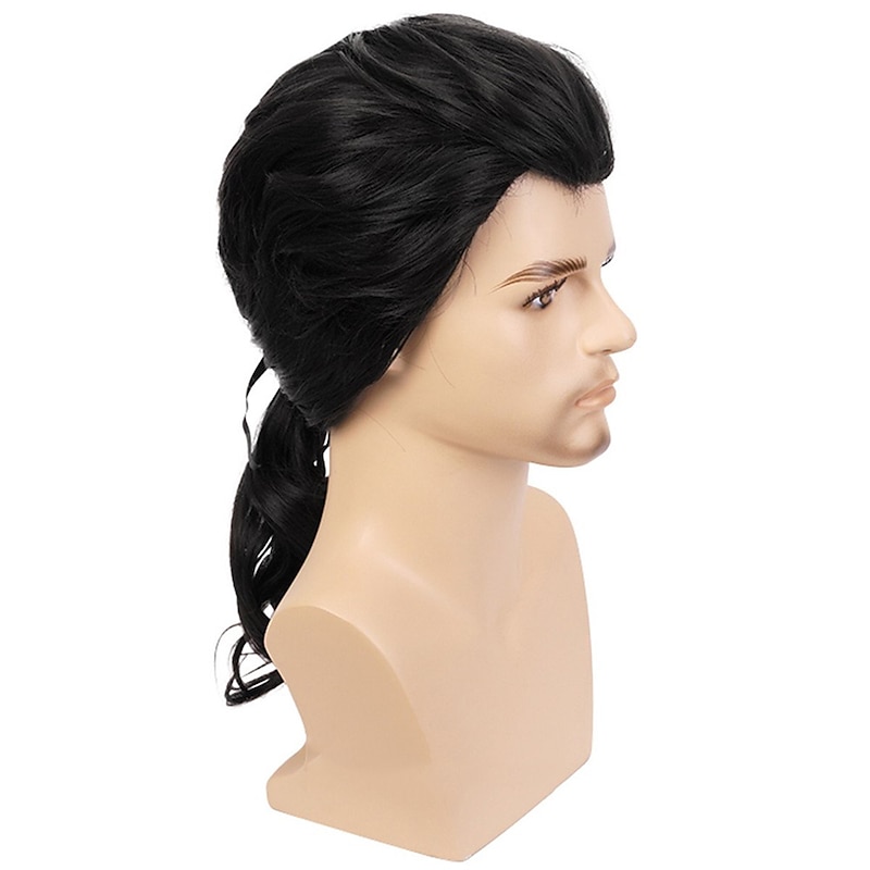 Vampire Wig Vincent Vega Wig  Men's/Boy's Black Wave Braid Cosplay Wig  Black Synthetic Wigs Halloween Wigs4