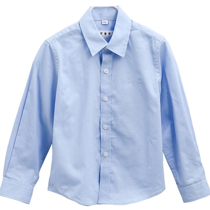 Boys 3D Solid Color Shirts Long Sleeve Summer Spring Active Basic Kids 3-13 Years Outdoor Daily Regular Fit3