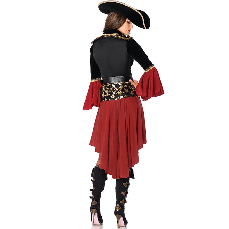Women's Pirate Cosplay Costume Outfits For Masquerade Adults' Dress Belt Stockings2