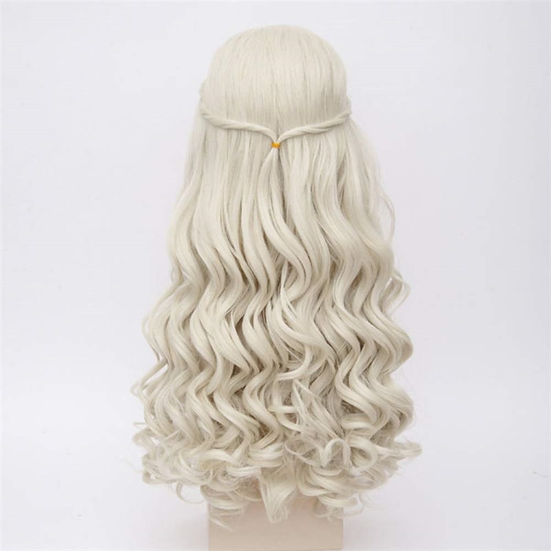 Cosplay Alice In Wonderland 2 Mirror In The White Queen Wigs Synthetic Hair Wigs Long Wavy Wigs Halloween Wigs4