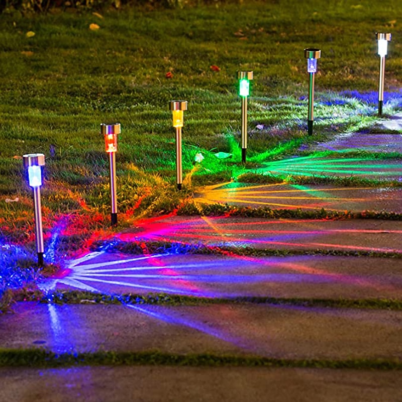 12pcs Solar Garden Lawn Lights Outdoor LED Solar Light Waterproof Patio Pathway Lighting Courtyard Landscape Decoration Lamp3