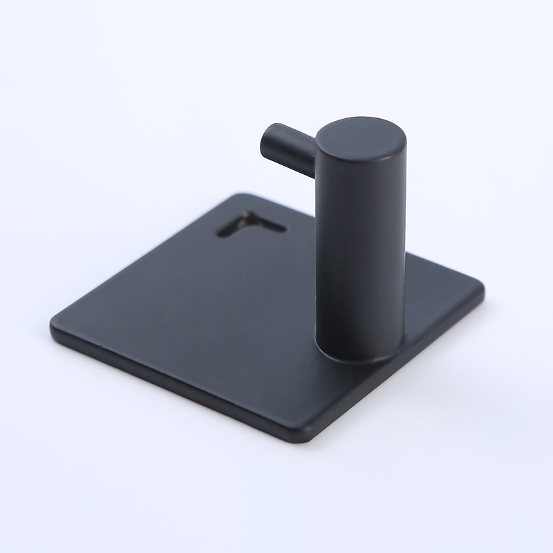 5PCS Wall Hooks for Coats,Stainless Steel Robe Hooks,Wall Mounted Coat Hooks For Bathroom,Bedroom,Kitchen(Black)3