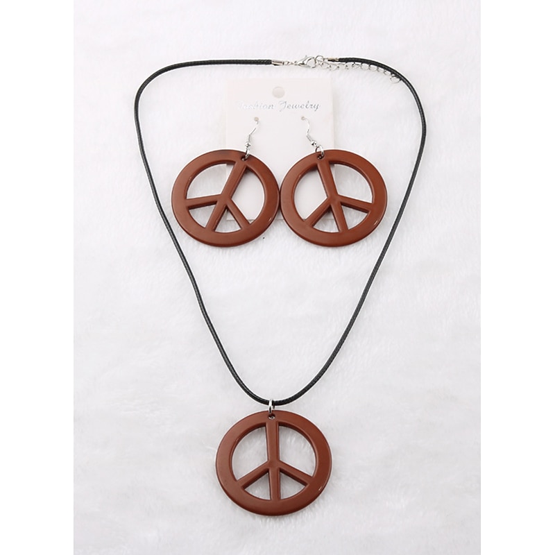 1960s Hippie 1970s Necklace Masquerade Piece&Love Fancy Dress Men's Women's Masquerade Party / Evening Pride Parade Pride Month Adults' Earrings Necklace