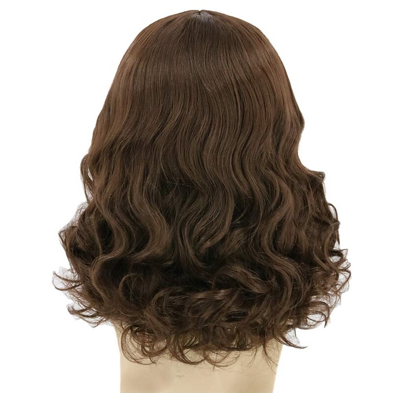 Lemarnia Wizard Wig and Beard Long Curly Hair for Cosplay Party Wig  Dark Brown Wigs Halloween Wigs3