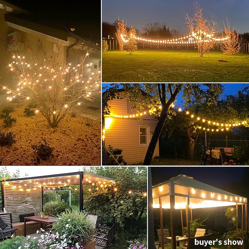 Outdoor Solar Wishing Ball String Lights, 5M 20 LEDs & 7M 50 LEDs Waterproof Fairy Lights for Christmas, Garden, Courtyard and Holiday Party Decoration 1 Set2