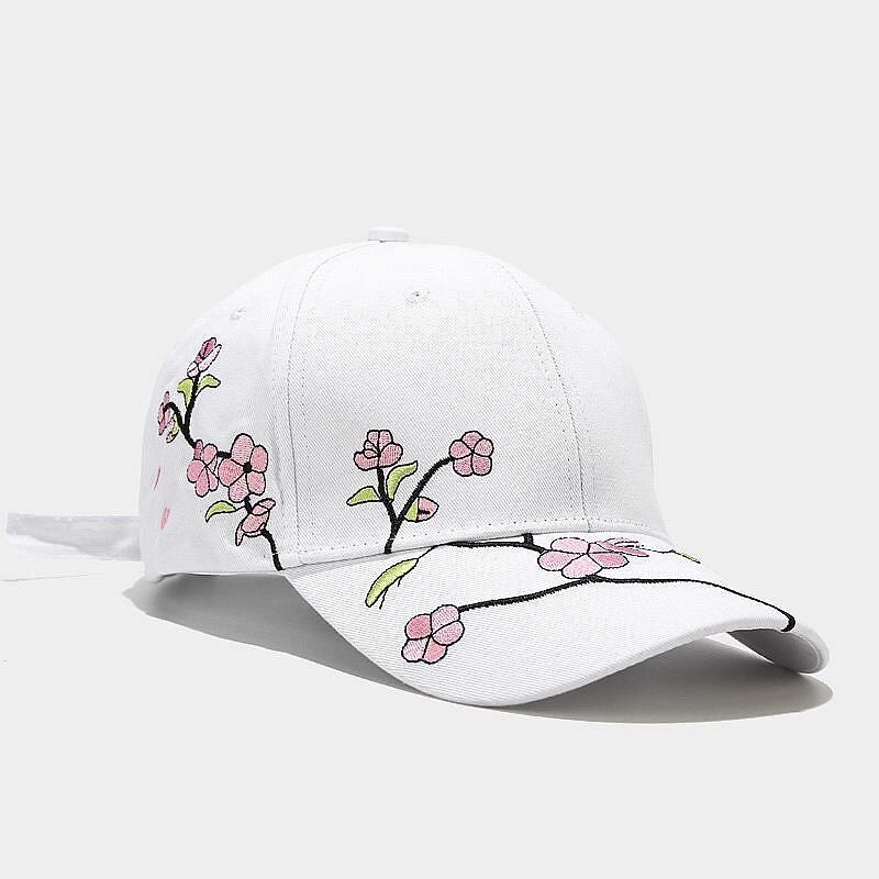 1pcs New High Quality Unisex Cotton Outdoor Baseball Cap Plum Embroidery Snapback Fashion Sports Hats For Men & Women Cap 5