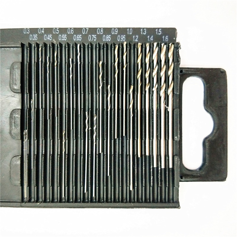 20pcs/set 0.3mm-1.6mm Mini High Speed Steel Twist Drill Bit Set Micro HSS drill bit set with Case3