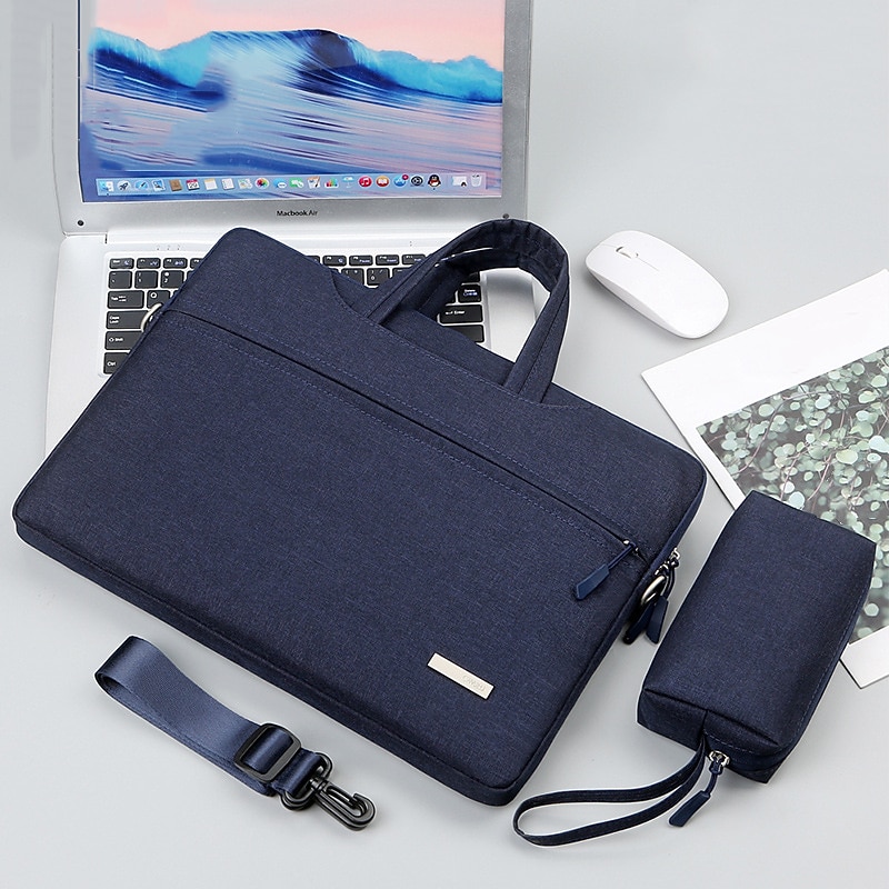 Laptop Briefcases 12" 13.3" 14" inch Compatible with Macbook Air Pro, HP, Dell, Lenovo, Asus, Acer, Chromebook Notebook Waterpoof Oxford Cloth Solid Color for Travel Colleages & Schools2