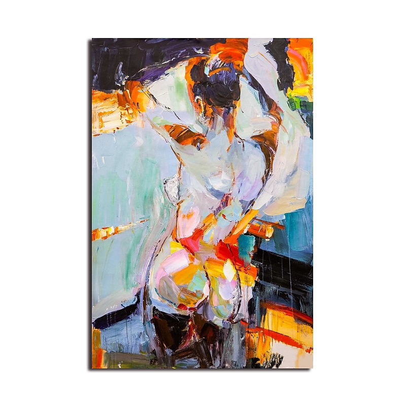 Oil Painting Handmade Hand Painted Wall Art Abstract People Canvas Painting Home Decoration Decor Stretched Frame Ready to Hang3