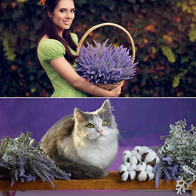 5Pcs Artificial Lavendars Flowers Home Decoration Outdoor Simulation Flowers Plants Decorations Flowers Bouquet Wedding Decoration3