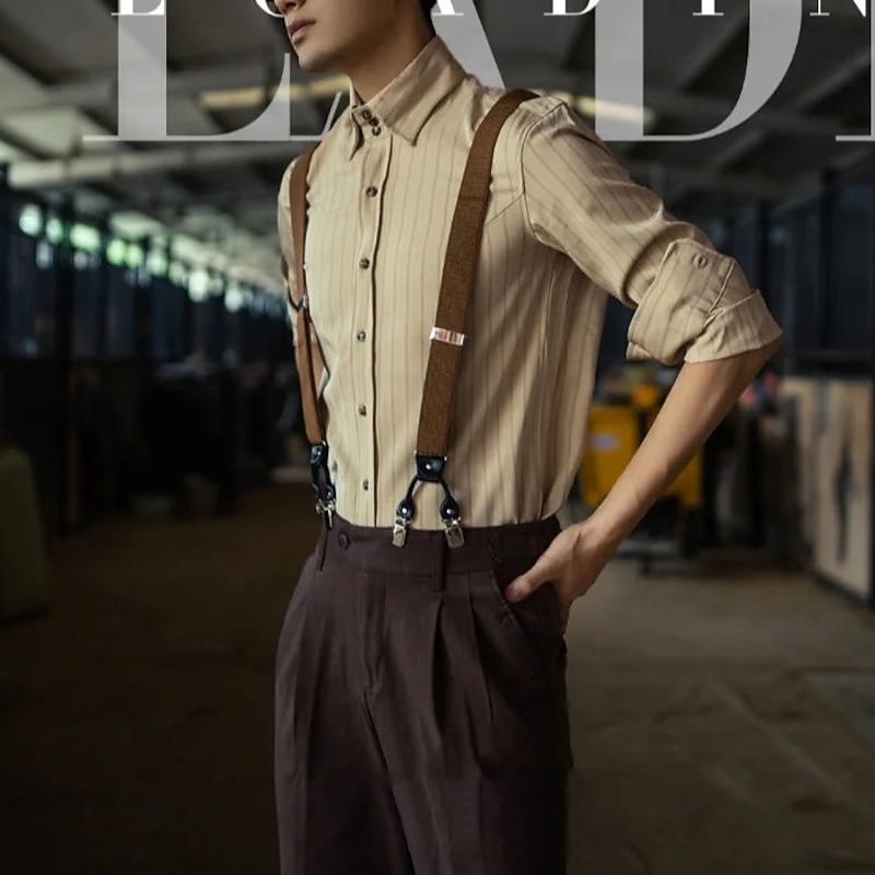 Retro Vintage Roaring 20s 1920s Suspenders The Great Gatsby Fancy Dress Men's Masquerade Wedding Wedding Guest Party / Evening Adults Suspenders2