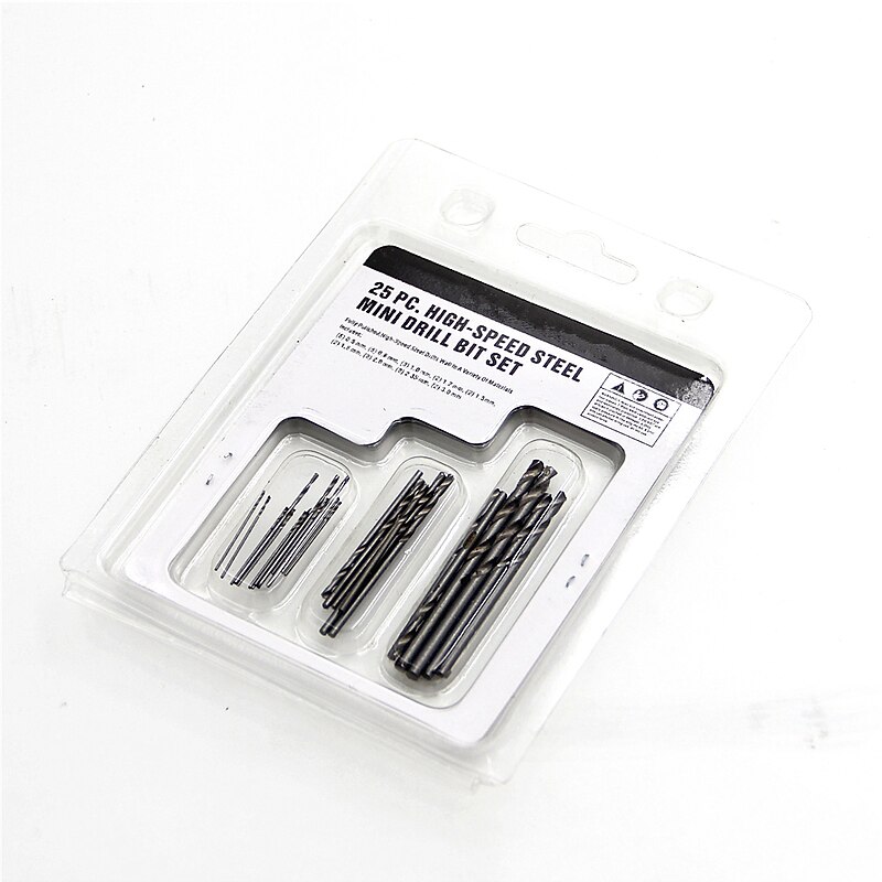 25pcs Mini High Speed White Steel Twist Drill HSS Bit Set For Dremel Rotary Tool4