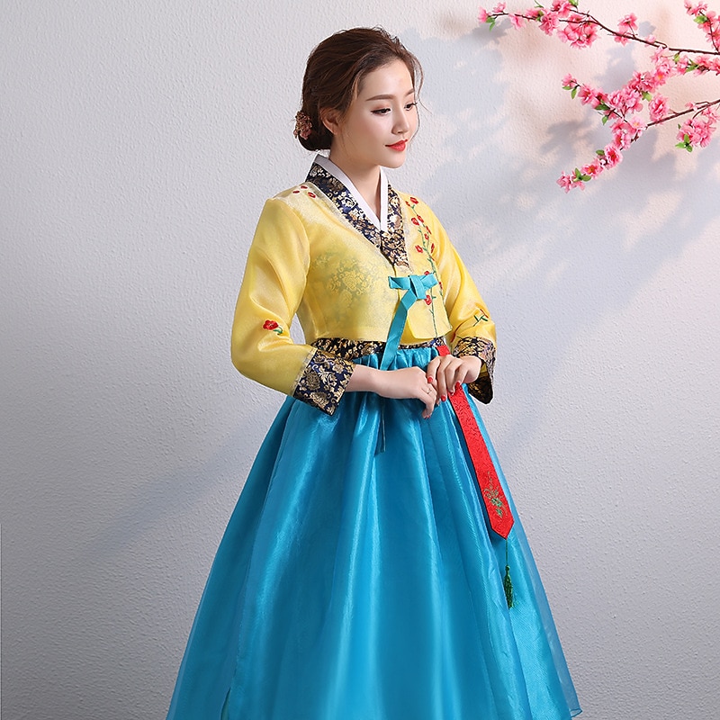 Women's Dress Hanbok Korean Traditional Masquerade Adults' Top Skirt Party4