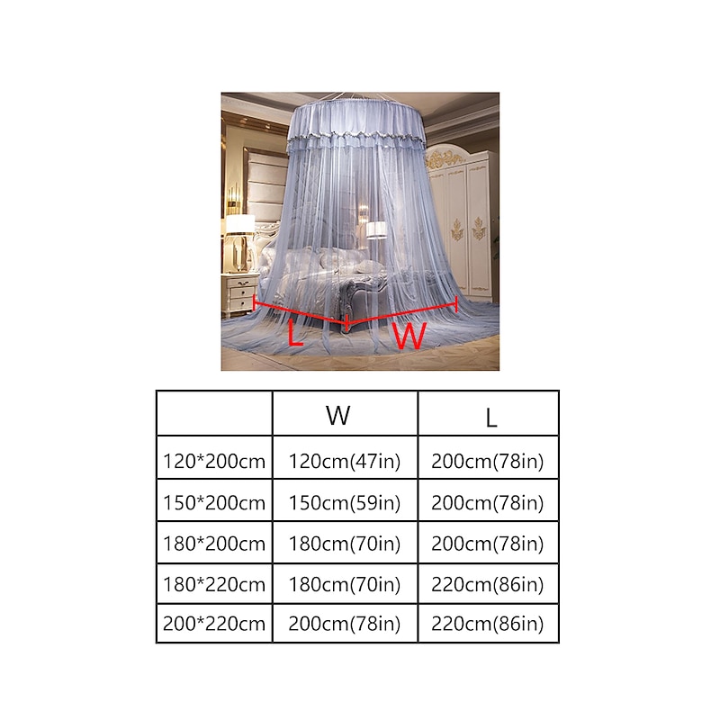 Indoor Bed Canopy Mosquito Net with Double-layer Luxury Top Easy Installation,suitable for couples family2