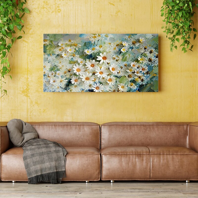 Oil Painting Handmade Hand Painted Wall Art Abstract Flowers Canvas Painting Home Decoration Decor Stretched Frame Ready to Hang4