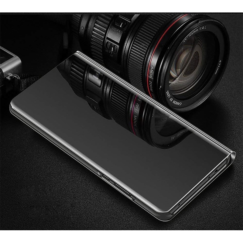 Phone Case For Samsung Galaxy S25 S24 S23 S22 S21 FE S21 Ultra Plus A14 A54 S20 A32 Full Body Case Flip with Stand Holder Mirror Auto Sleep / Wake Up Solid Colored TPU4