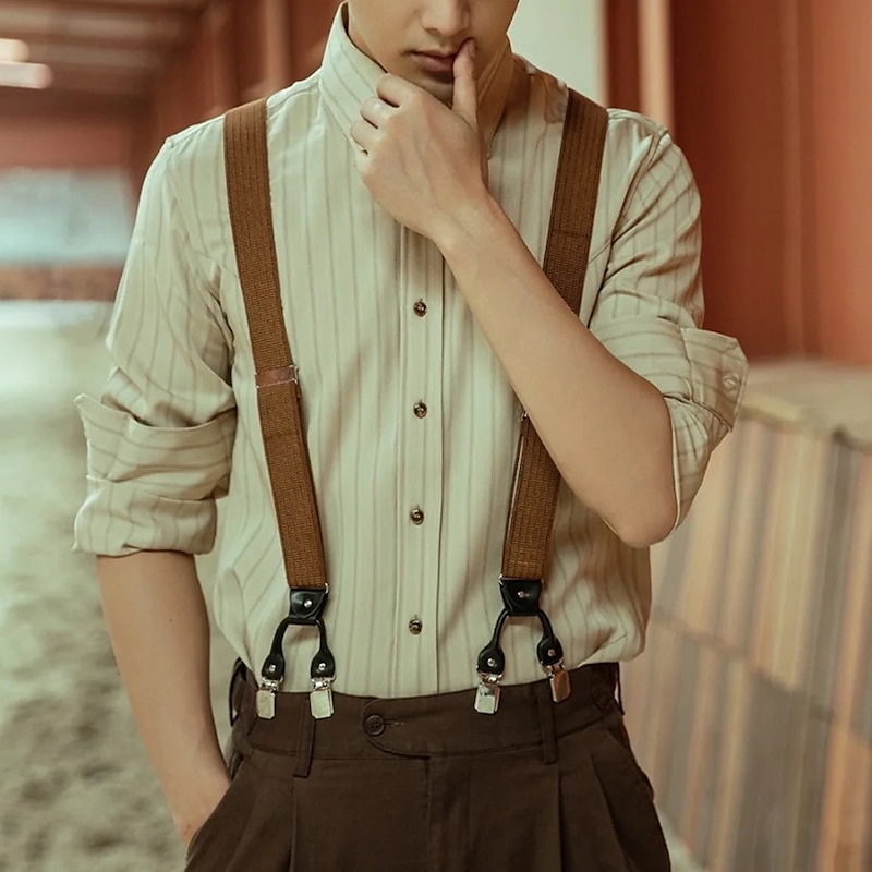 Retro Vintage Roaring 20s 1920s Suspenders The Great Gatsby Fancy Dress Men's Masquerade Wedding Wedding Guest Party / Evening Adults Suspenders