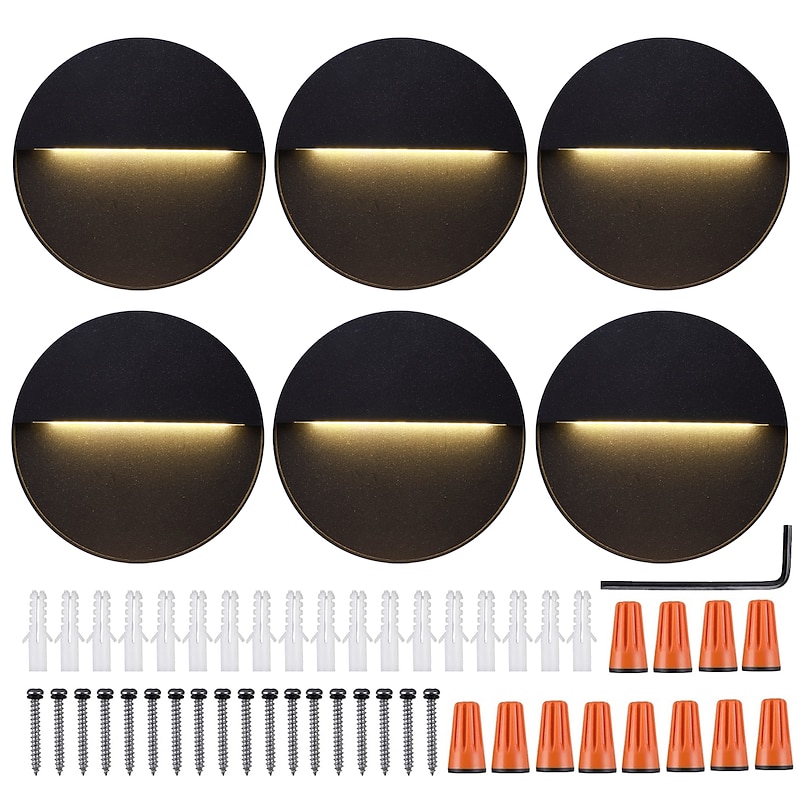 5W Outdoor Wall Light LED Waterproof IP65 Wall Lamp AC/D12V Safety Voltage Deck Lamp Bar Lamp Ladder Lamp Landscape Lamp Die Cast Aluminum 3000K Warm White Optional AC85-265V  2PCS 6PCS4