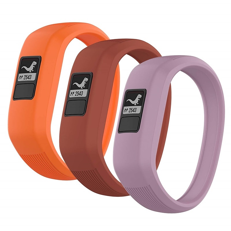 3 Pack Watch Band for Garmin Vivofit 3 Vivofit JR Vivofit jr 2 Silicone Replacement  Strap Elastic Waterproof Adjustable Sport Band Wristband3