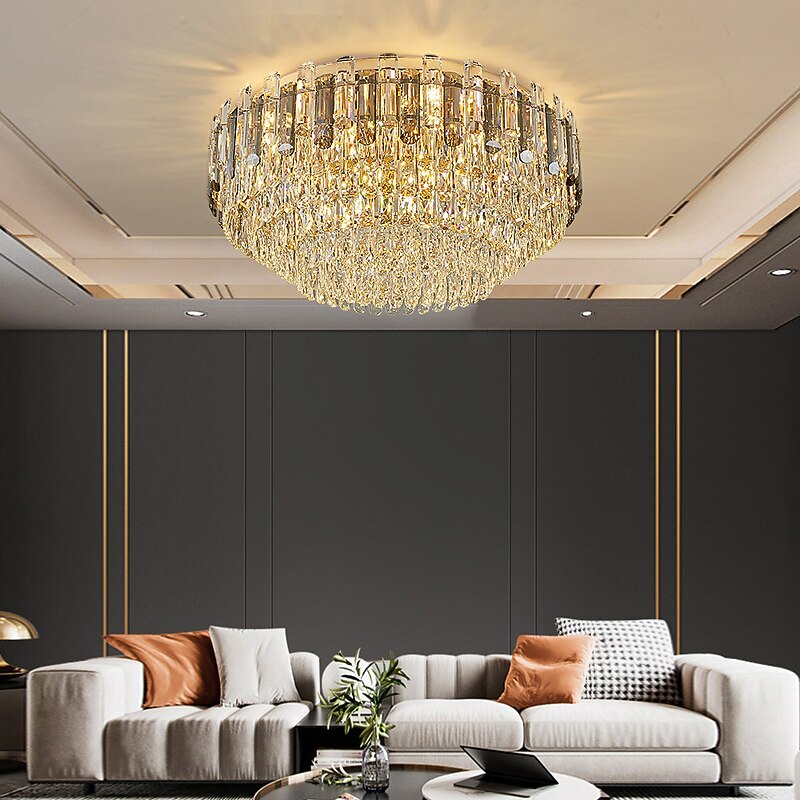 Chandelier Modern Light Luxury 6 Light E26/E27 Ceilling Light Stainless Steel Staircase Long Chandelier Living Room Restaurant LED Light 110-240V2