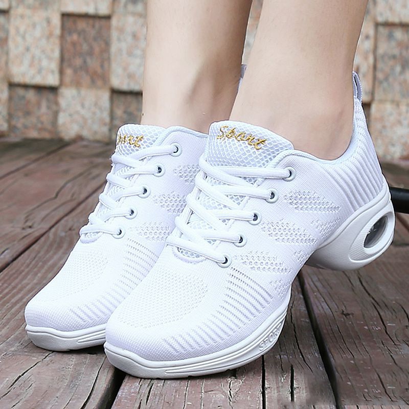Women's Breathable Mesh Dance Sneakers with Lace-Up Design and Air Cushion Soles – Perfect for Zumba, Jazz, and Fitness Workouts4