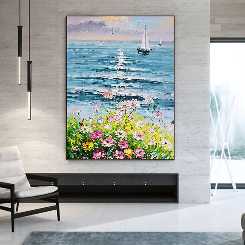 Handmade Oil Painting CanvasWall Art Decoration Abstract Knife Painting Landscape Flowers For Home Decor Rolled Frameless Unstretched Painting3