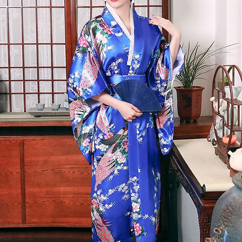 Women's Yukata Robe Kimono Japanese Traditional Masquerade Adults Kimono Coat Party2