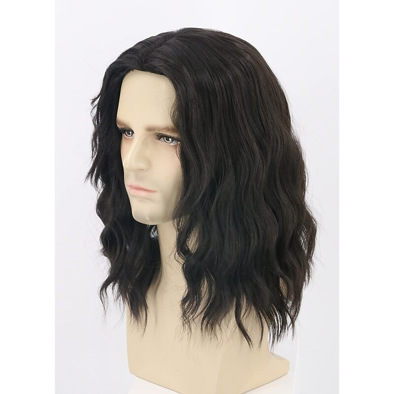 Men Wigs Black Short Curly Hair Funny Wigs for Man Party Wig Synthetic Wigs Halloween Wigs3