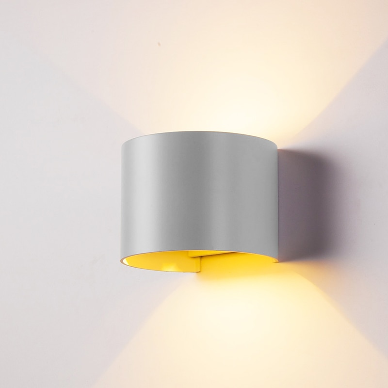 Outdoor/Indoor LED Wall Light 12W Double Light Source Waterproof Adjustable Luminous Angle Warm White/White Light Two-color Wall Lamp AC85-265V2