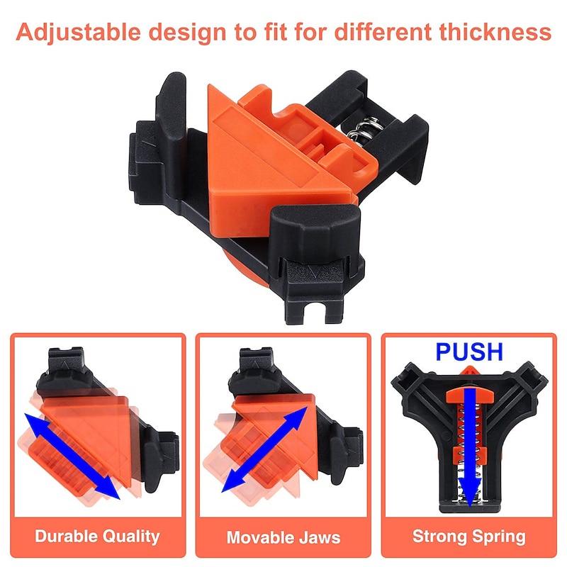 90 Degree Carpentry Sergeant Furniture Fixing Clips Picture Frame Corner Clamp Woodworking Joinery Clamp Corner Clip4