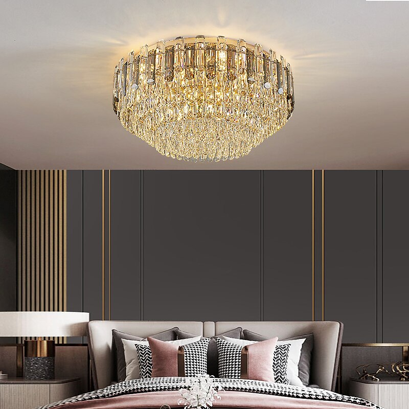 Chandelier Modern Light Luxury 6 Light E26/E27 Ceilling Light Stainless Steel Staircase Long Chandelier Living Room Restaurant LED Light 110-240V3