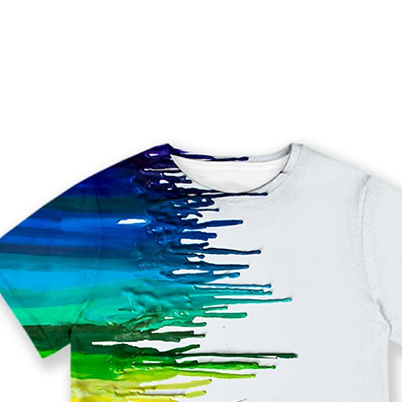 Boys 3D Gradient Ramp T-shirt & Shorts Clothing Set Short Sleeve Summer Spring Sports Fashion Cool Kids 3-13 Years Outdoor Vacation Street Regular Fit4