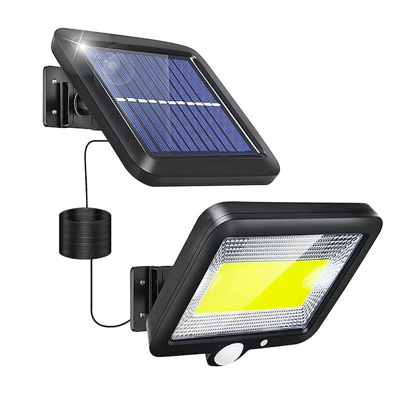 LED Flood Lights Split Solar Lamp Outdoor Motion Sensor LED Solar Floodlight Outdoor Safety Solar Lamp Waterproof 3 Lighting Modes Including 16.4 Feet (about 5 meters) Cable Suitable for Garden Yard Garage2