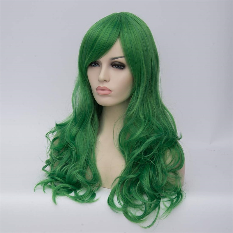 Pink Bob Wigs for Women Short Straight Wig Synthetic Middle Part Shoulder Length Wig for Colorful Cosplay Party Use St.Patrick's Day Wigs Halloween Wigs4