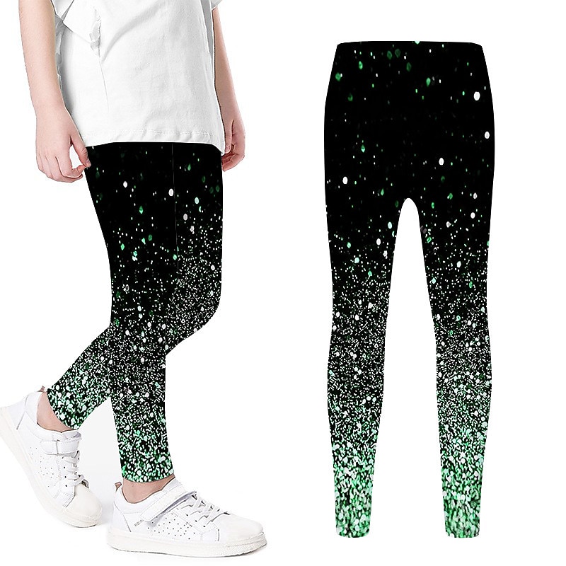 Girls' 3D Graphic Pants Leggings Summer Spring Active Cute 3D Print Kids 3-12 Years Outdoor Vacation Street Regular Fit2