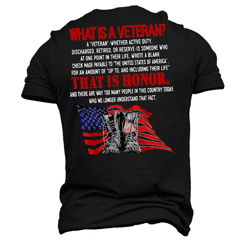 Veterans Day Men's Patriot Patriotic Veteran Letter T shirt Graphic Tee Funny T Shirts Short Sleeve T shirt 3D Print Crew Neck Shirt Vintage Sports Designer Outdoor Street Daily Black Blue Green3