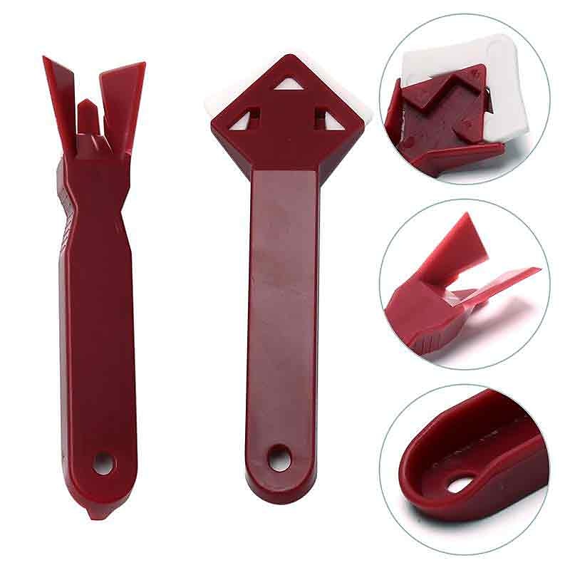 2Pcs/Set Silicone Window Door Glass Cement Scraper Tool Remover Silicone Spreader Spatula Tool Spatula Glue Shovel Squeegees