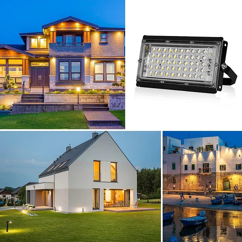 1/2pcs LED Flood Light Outdoor 220V 240V Floodlight Waterproof IP65 Reflector Projecteur LED Exterieur Focus Spotlight3