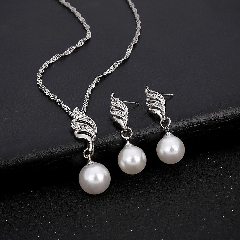 Jewelry Set Pendant For Women's Christmas Gifts Party Wedding Crystal Imitation Pearl Rhinestone Infinity / Necklace / Earrings / Bridal Jewelry Sets / Special Occasion / Anniversary / Birthday4