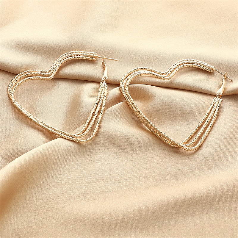 Women's Earrings Chic & Modern Party Heart Earring / Party Evening / Gold / Fall / Winter / Spring3