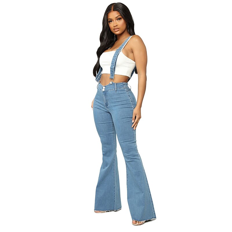 Hippie 1980s Masquerade Bell Bottoms Denim Pants Goth Girl Fancy Dress Women's Masquerade Party / Evening Pride Parade Pride Month Adults' Pants4