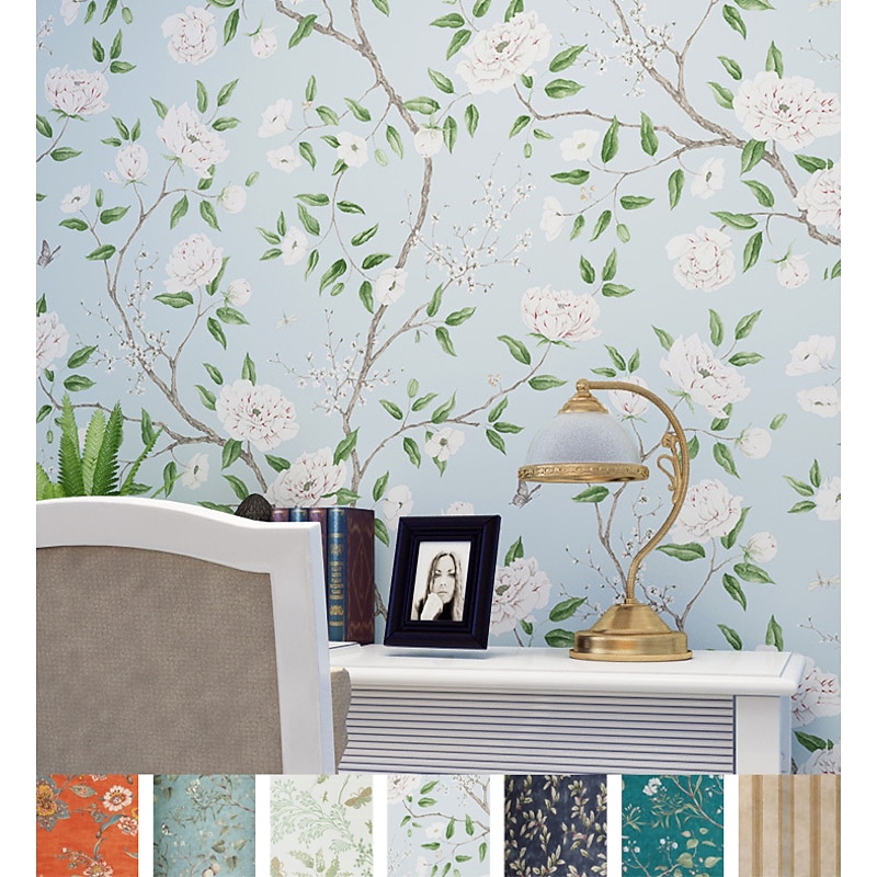 Cool Wallpapers Vintage Flower Wallpaper Wall Mural Self Adhesive Peel and Stick Removable Floral Vinyl Wallpaper Cabinet Furniture Countertop Paper Textured Wallpaper,20.8