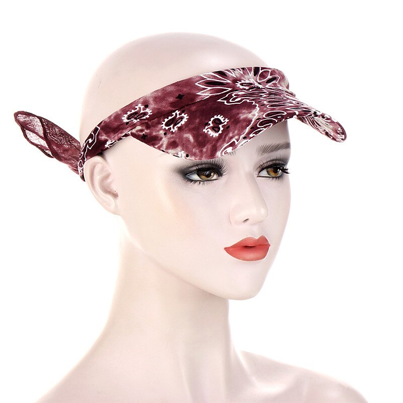 Women Bandana Scarf Cap Sunscreen Hedging Cap Printed Brim Baseball Cap Colorful Sunshade Hooded Scarf Headpiece Headscarf Baseball Hat2