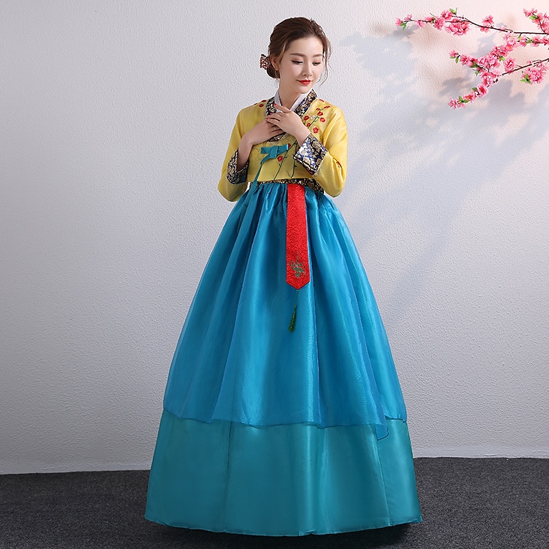 Women's Dress Hanbok Korean Traditional Masquerade Adults' Top Skirt Party2