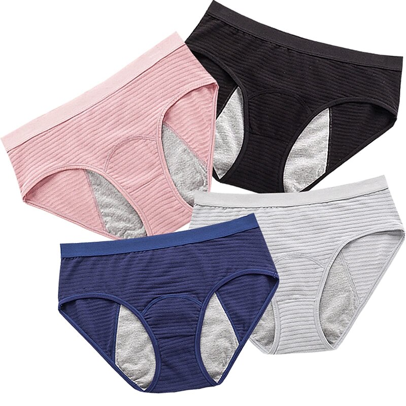 Period Underwear Leak Proof Hipster Cotton Menstrual Panties Women Heavy Flow First Period Starter Kit Briefs Home Outfits