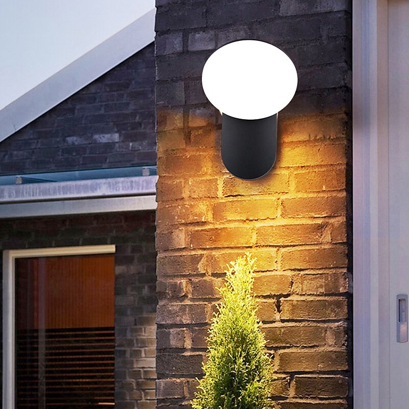 Outdoor Wall Light LED Modern Exterior Wall Sconce Waterproof Wall Mount Lamps Matte for Garden Hallway Patio Terrace Outdoor Indoor Dual Use AC85-265V2